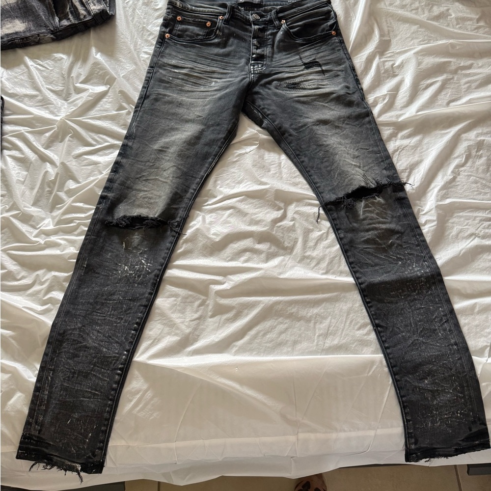 Distressed Purple Brand Jeans